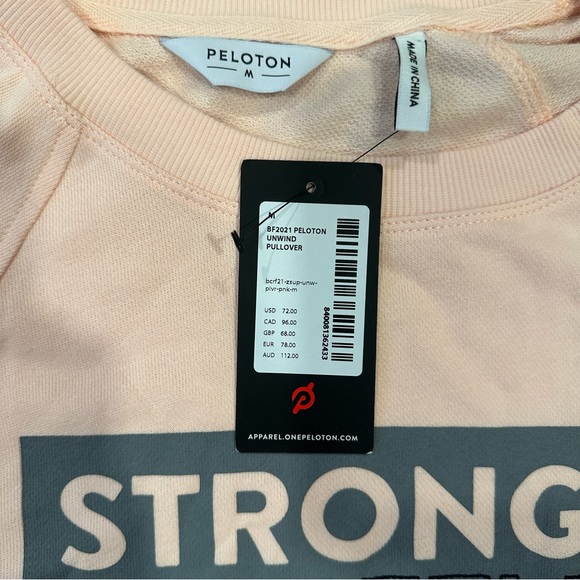 Pink Peloton Stronger Together sweatshirt. - Picture 3 of 3